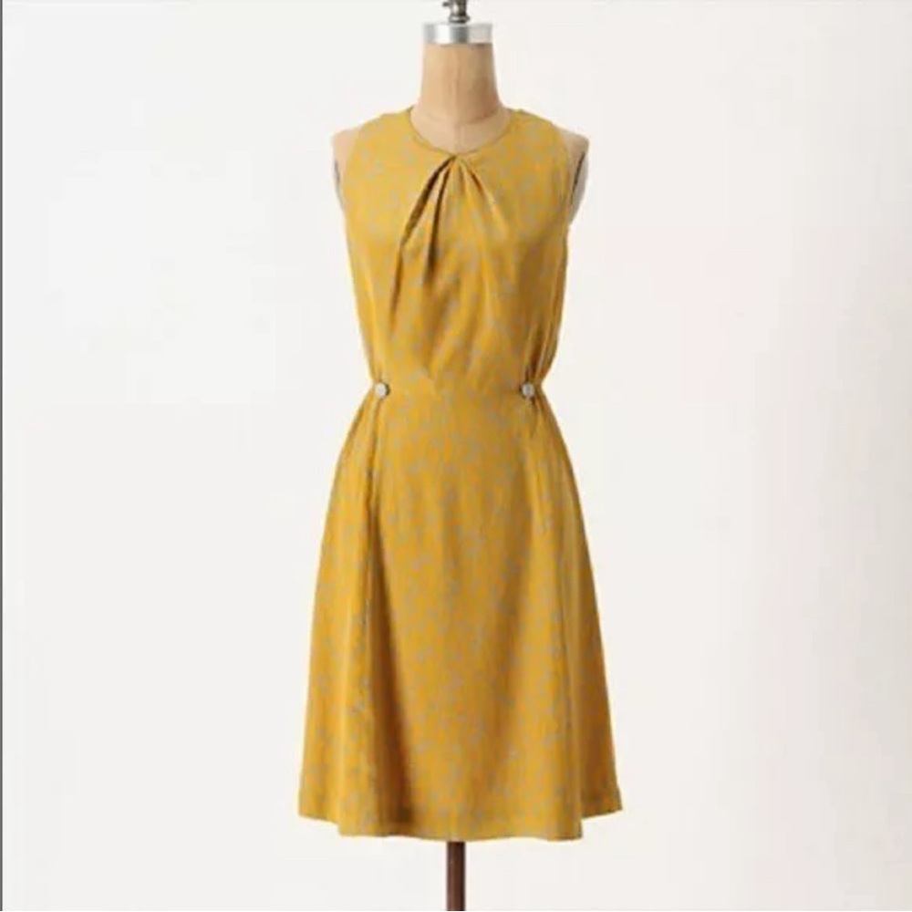 Anthropologie Girls From Savoy Take Action Silk  Dress